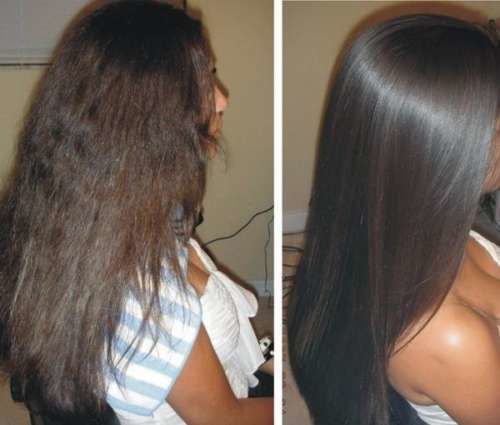 Кератиновое выпрямление волос 